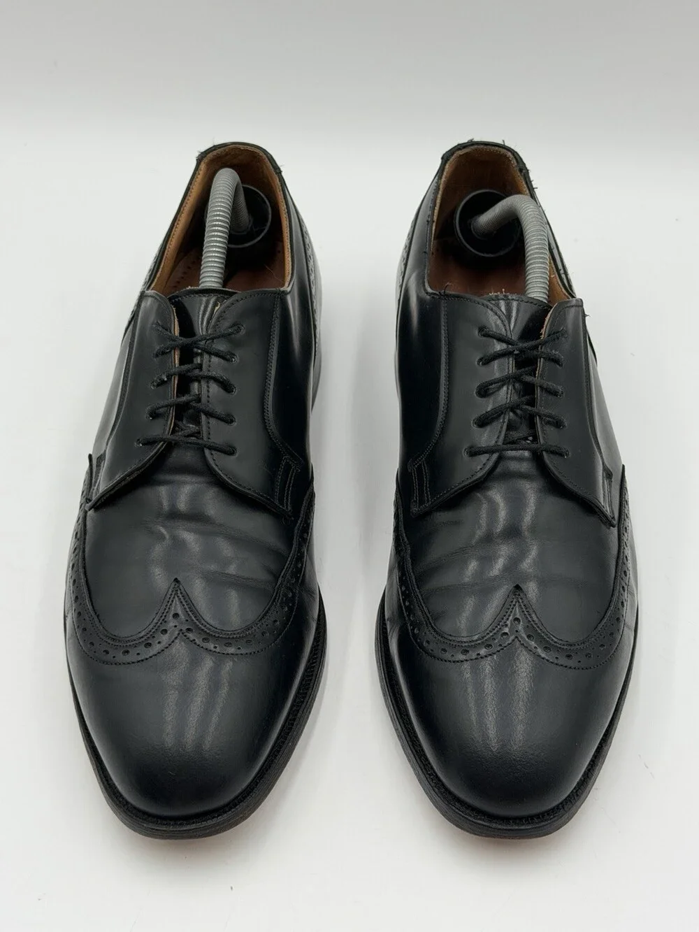 Johnston & Murphy Men’s Size 10D Black Leather Wingtip Brogue Oxford